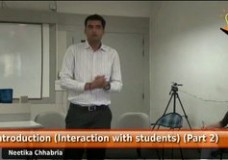 Introduction (Interaction with students) (Part 2 – 2.1)